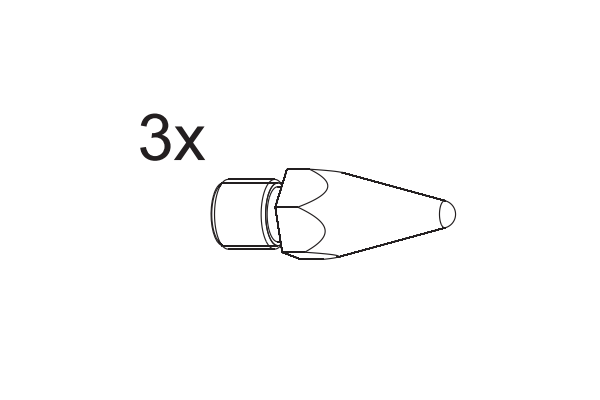 Pointes de remplacement pour trépied NEDO (x3) (200533 / 200532)