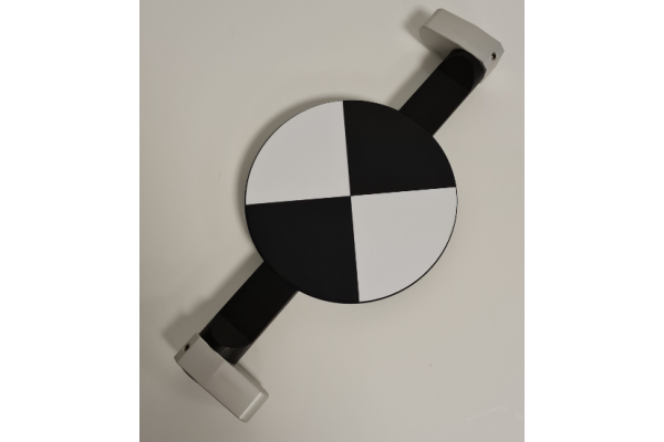 Cible pour scanner avec 2 bulles, fixation 5/8", offset 3mm