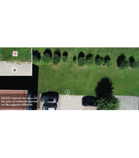 Cible pour Drone / UAV / Photogrammétrie 350x350mm recto verso