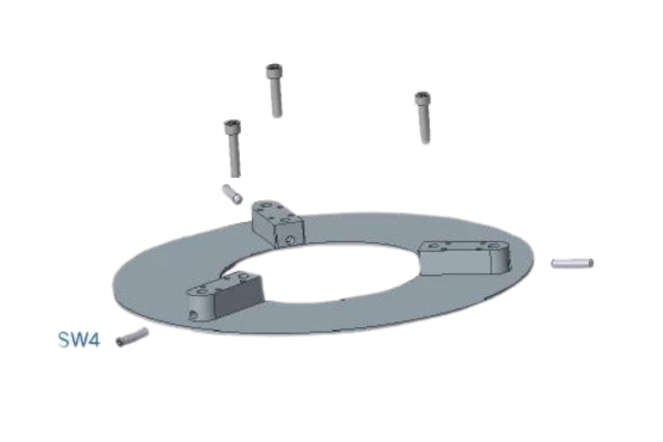 Adaptateur pour platine, poteau et console murale
