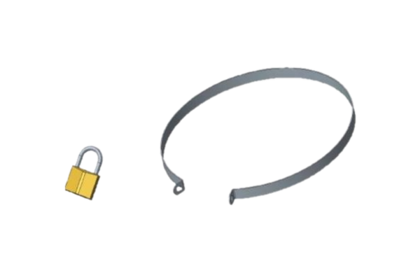 Anneau de sécurité avec cadenas pour boîtier de protection Trimble