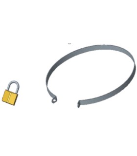 Anneau de sécurité avec serrure et cadenas pour boîtier de protection PN : 5-142-100-01
