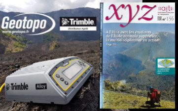 Geotopo au sommet de l'Etna avec Trimble